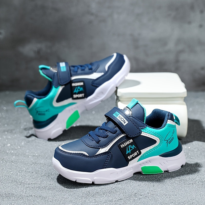 Children's All-Season Sports Sneakers for Boys and Girls with Hook-and-Loop Closure