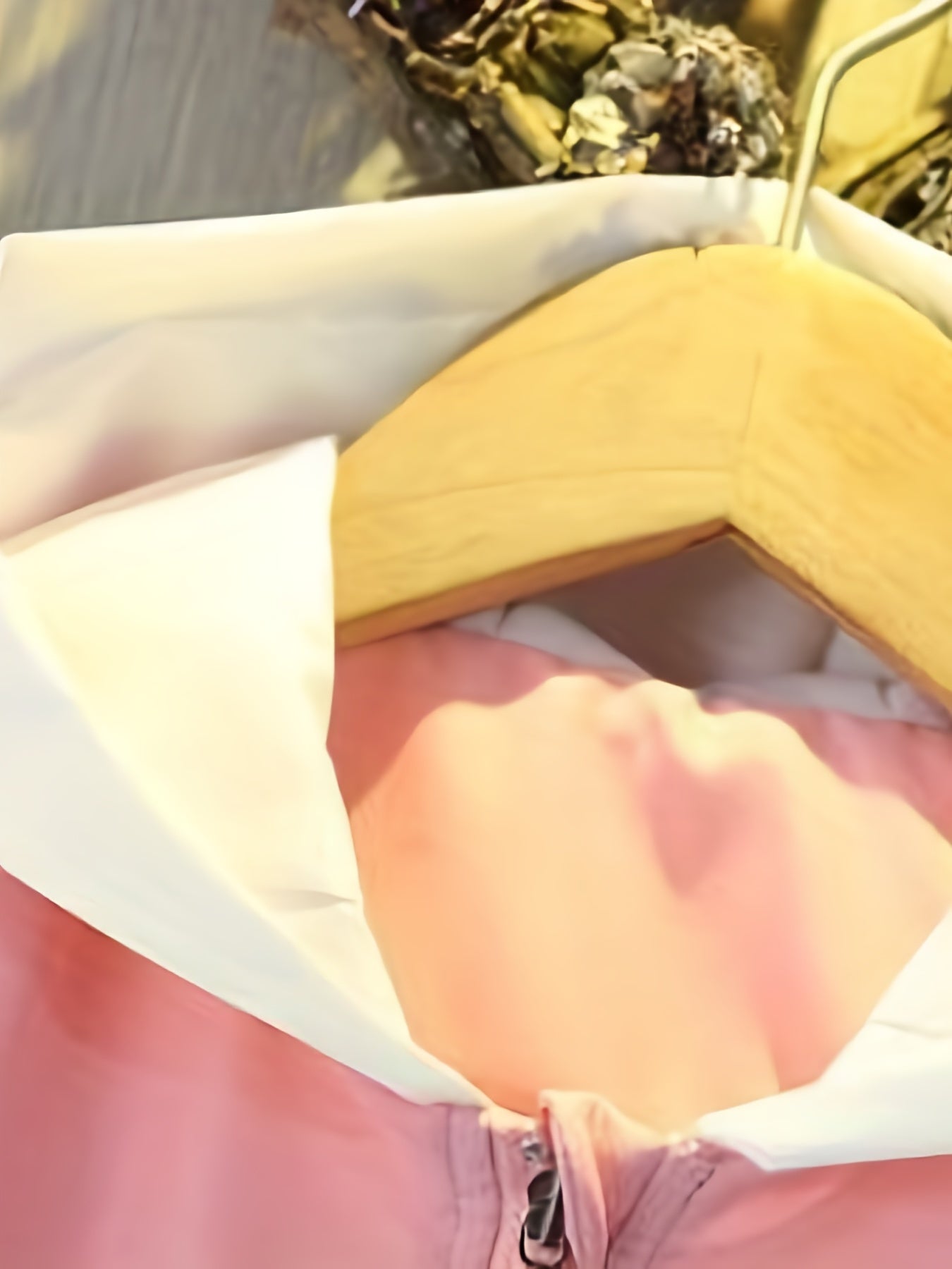 Girls' Pink Bunny Windbreaker Jacket Long Sleeve Spring Fall Non-Stretch Polyester Blend