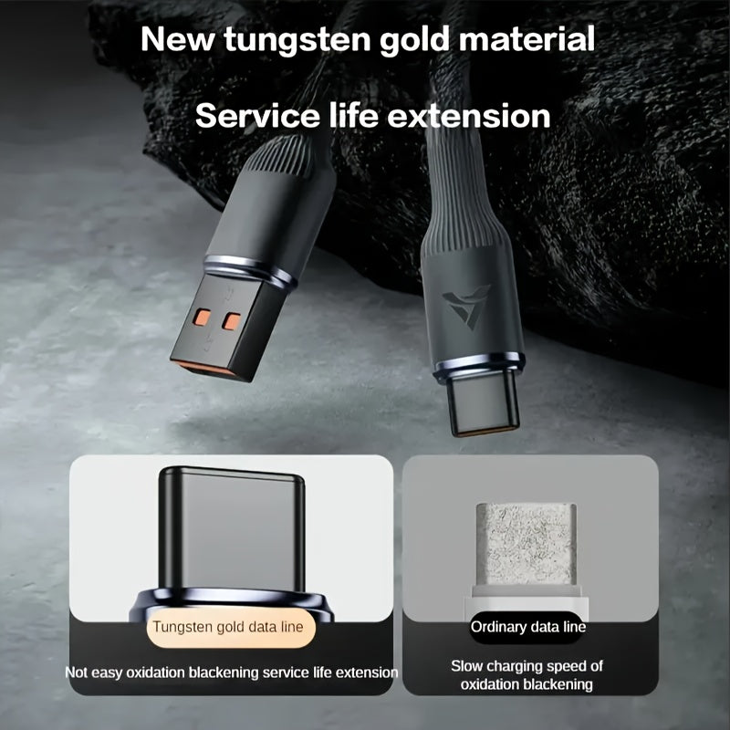 Cable trenzado de carga rápida USB Type-C 120W Tungsten Golden 3m