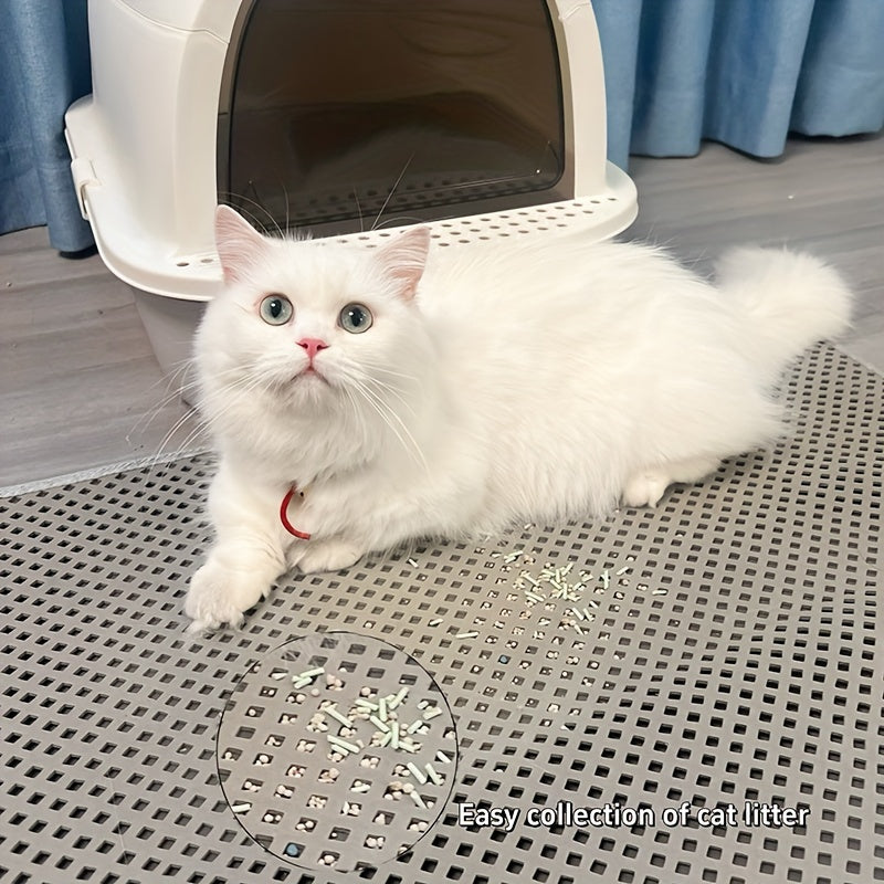 Extra Large EVA Cat Litter Mat Double-Layer Filtering Washable Leakproof Anti-Splash