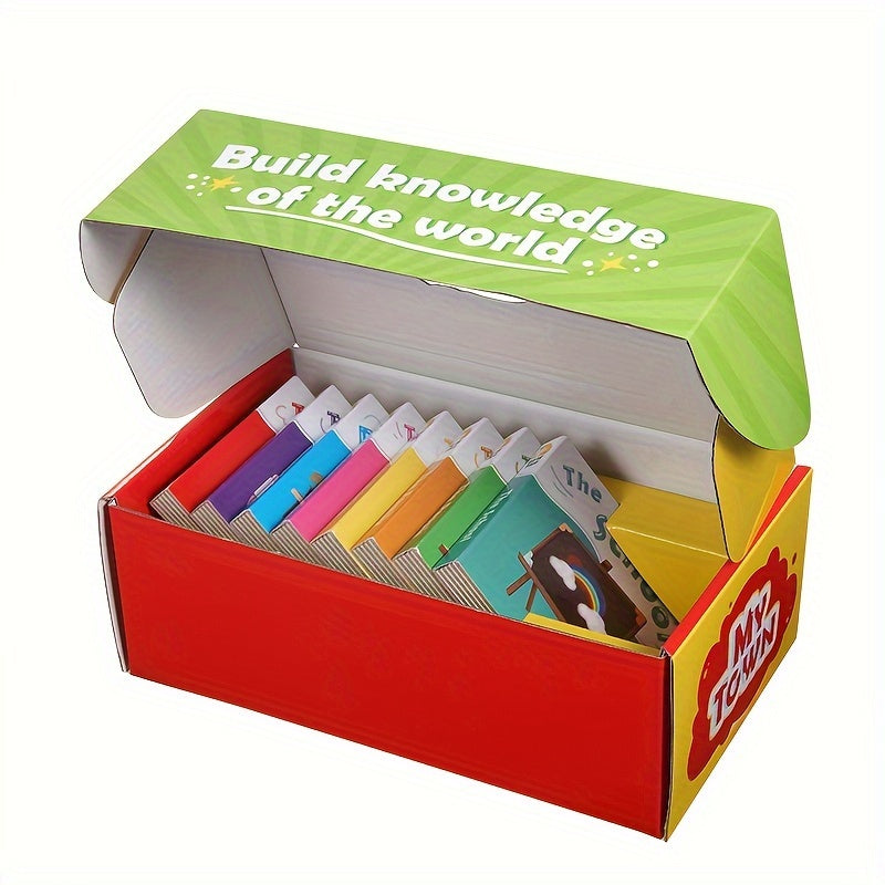 8 Children's Board Books Set for Toddlers Early Learning Topics Amusement Parks Homes Families