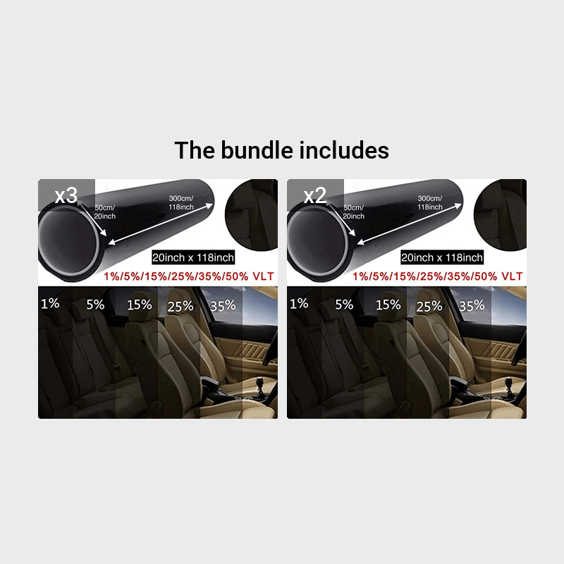 Solar UV Protection Film Sticker Car Window Tint Dark Black 50.8cm x 299.72cm