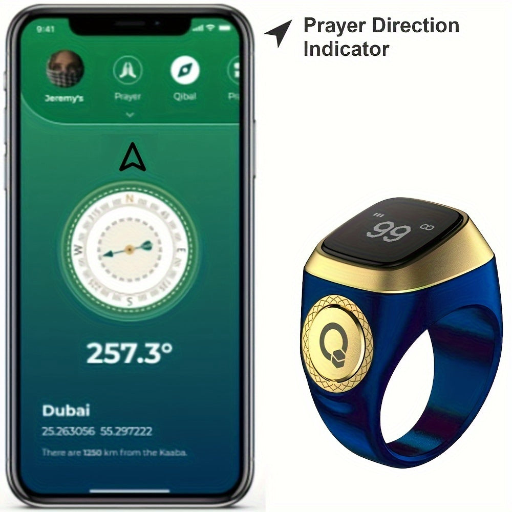 Dua Aqlli Halqa, hisoblagichlar, eslatmalar, yo'nalish ko'rsatkichi va OLED displey bilan; Azan signalizatori, uzoq batareya umriga ega va zamonaviy dizayn.