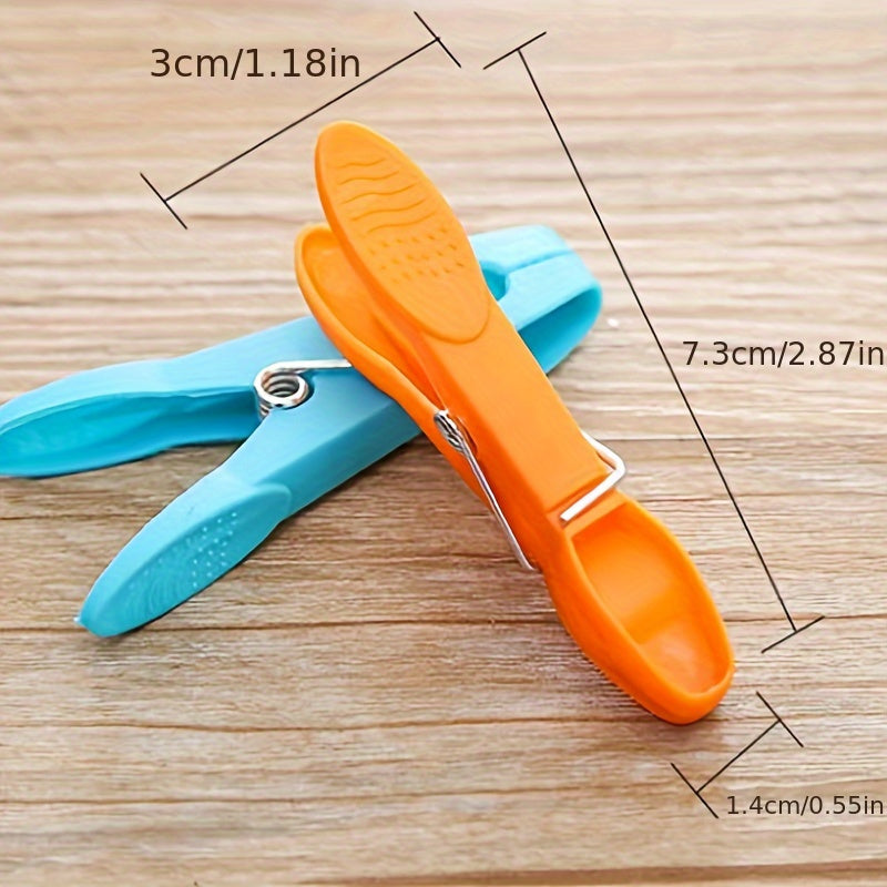 Juego de 24 pinzas de ropa de plástico para colgar toallas, calcetines y sábanas