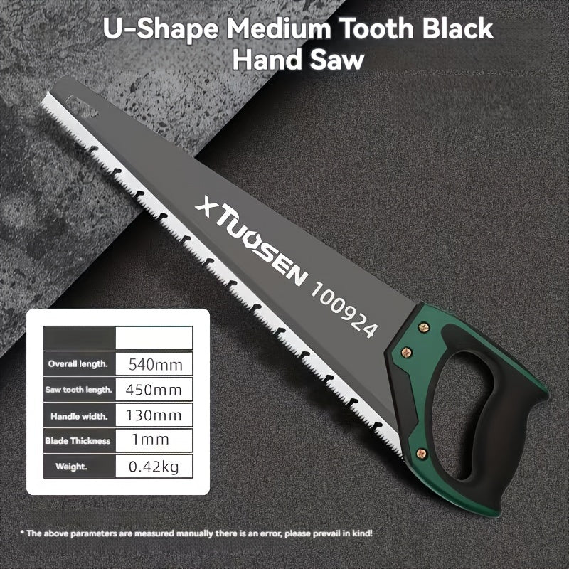 21-Inch Hand Saw for Woodworking with Ergonomic Grip Rust-Proof Triple-Serrated Blade for Pruning Felling