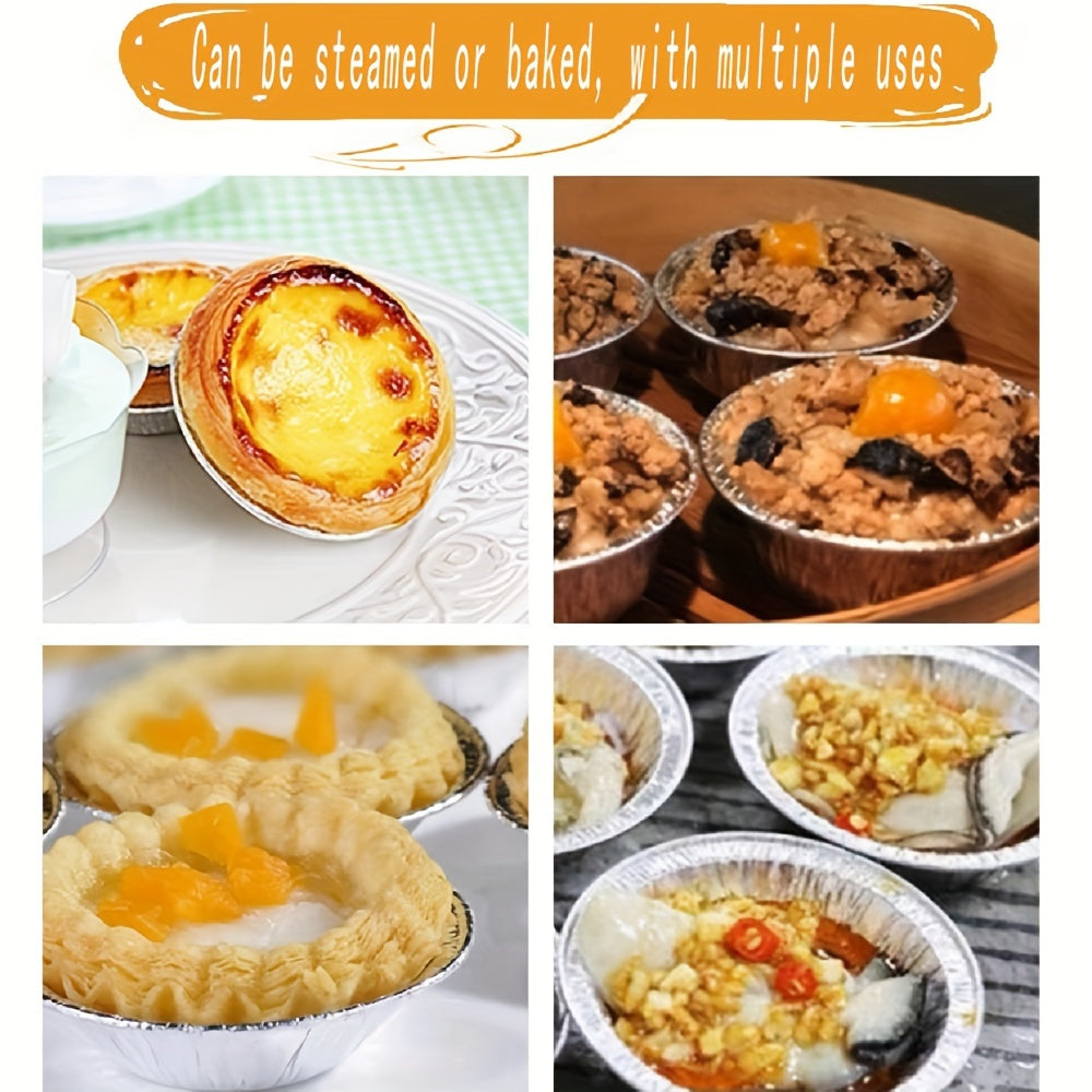 Aluminum Foil Mini Pie Pans 7.62cm Non-Stick Disposable Tart Molds for Baking