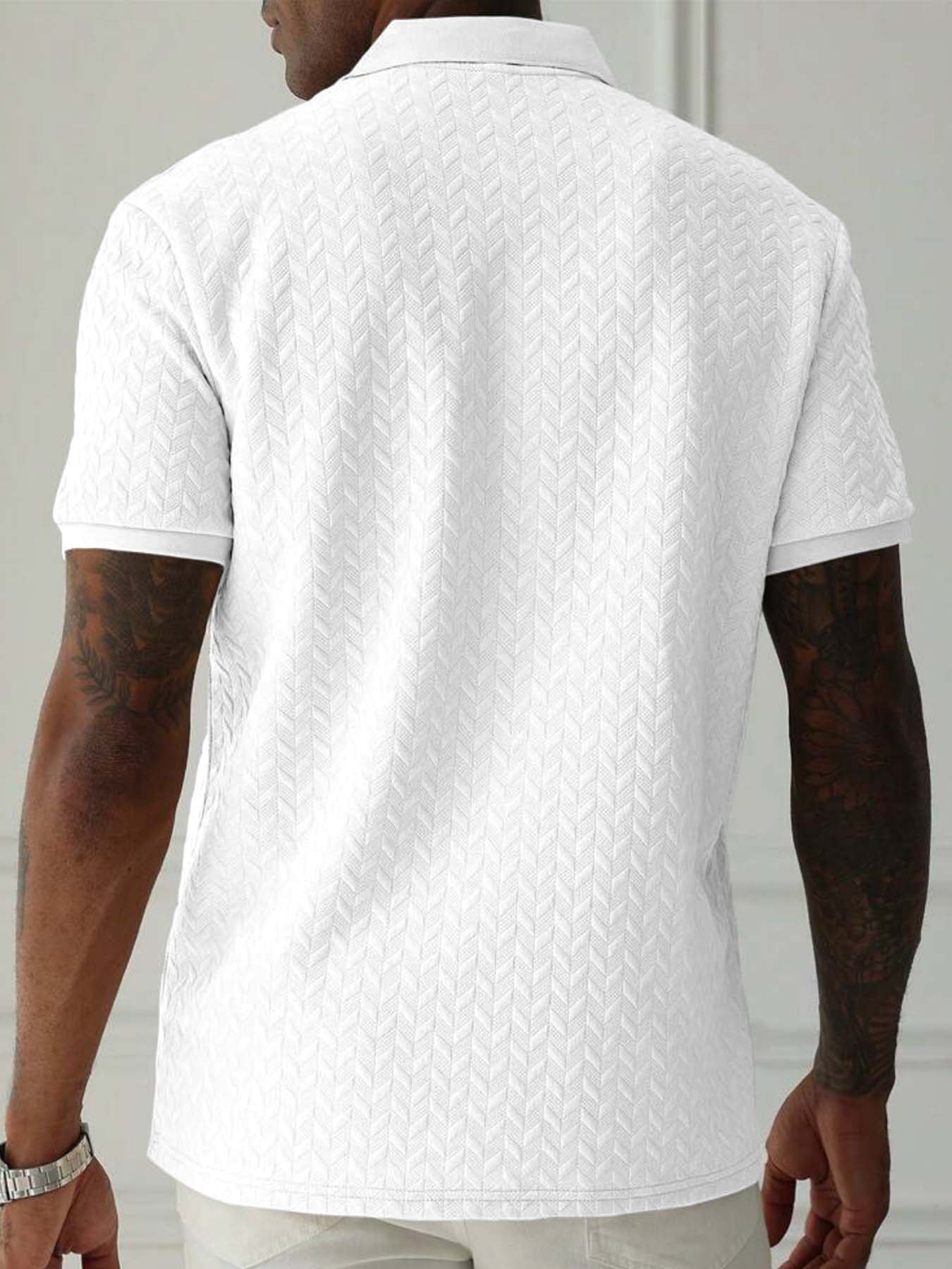 Men's Polo Shirt with Eagle Print Short Sleeve Summer Casual Slim Fit