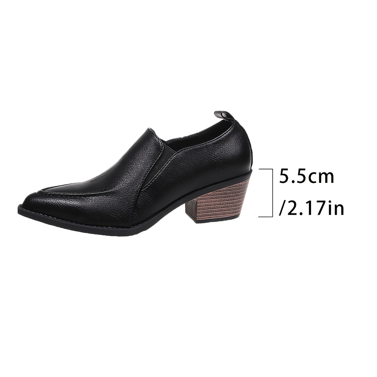 Women Autumn Solid Color Lychee Pattern Chelsea Boots Black Short Heel