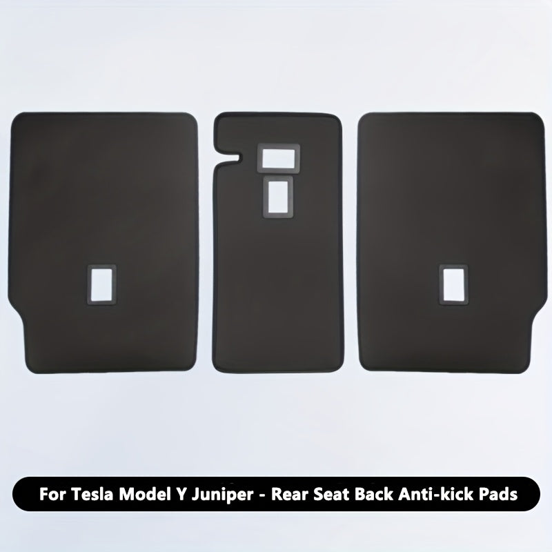 Rear Seat Back Protector Pad for Model Y PU Leather Backrest Cover Set