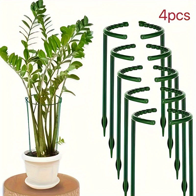 Plastic Plant Support Poles Set for Greenhouse Indoor Garden Support 4 or 8 Pieces