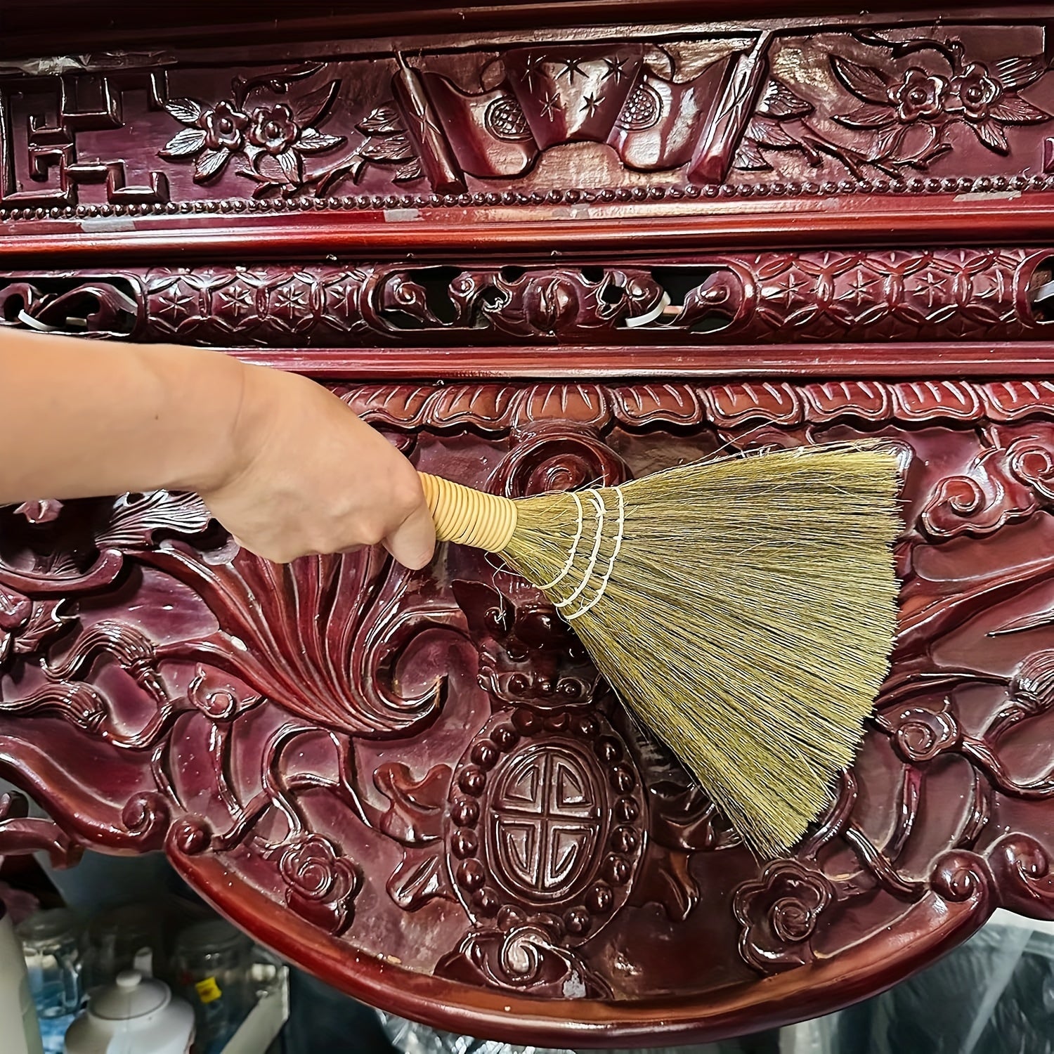 Vietnamese Soft Broom with Plastic Handle for Indoor Outdoor Sweeping