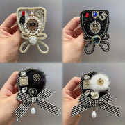 Zarif Vintage Barok Perla Kamon Brosh - Kiyimlar va Aksessuarlar uchun Elegant Gul va Qush Alloy Pin