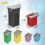 36pcs Fuse Box Set for Cars SUVs High and Low Square Fuses 20A 30A 40A 50A 60A 80A