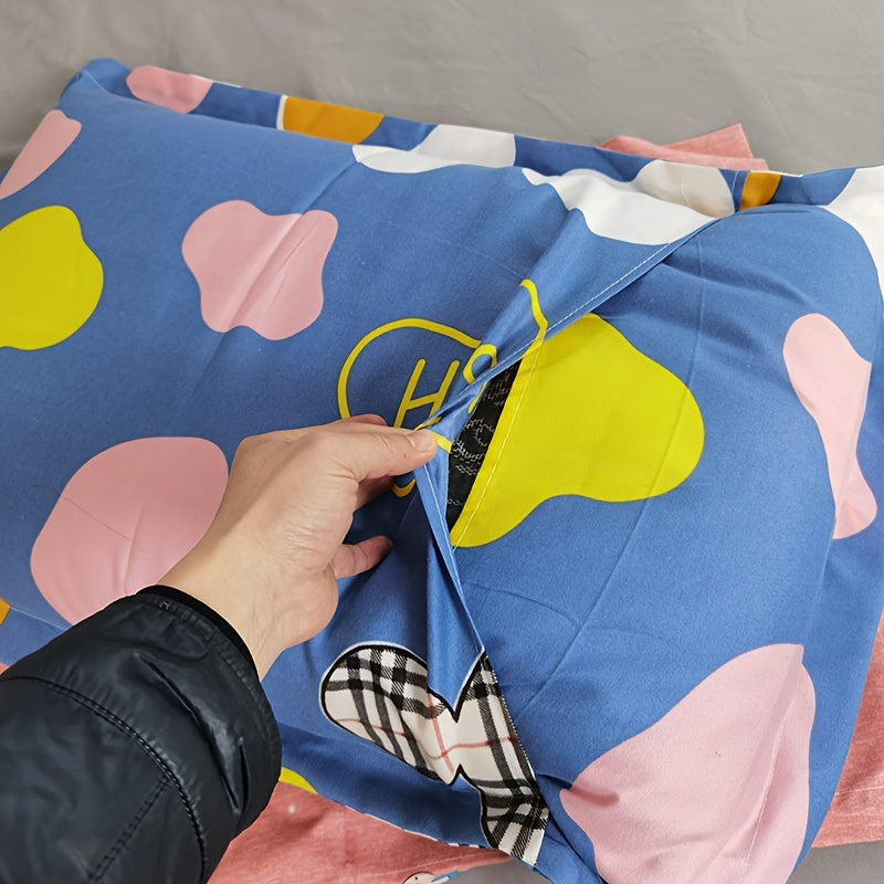 Superfine Fiber Pillowcases Set of 2 with Floral Designs, Easy to Clean, Airy