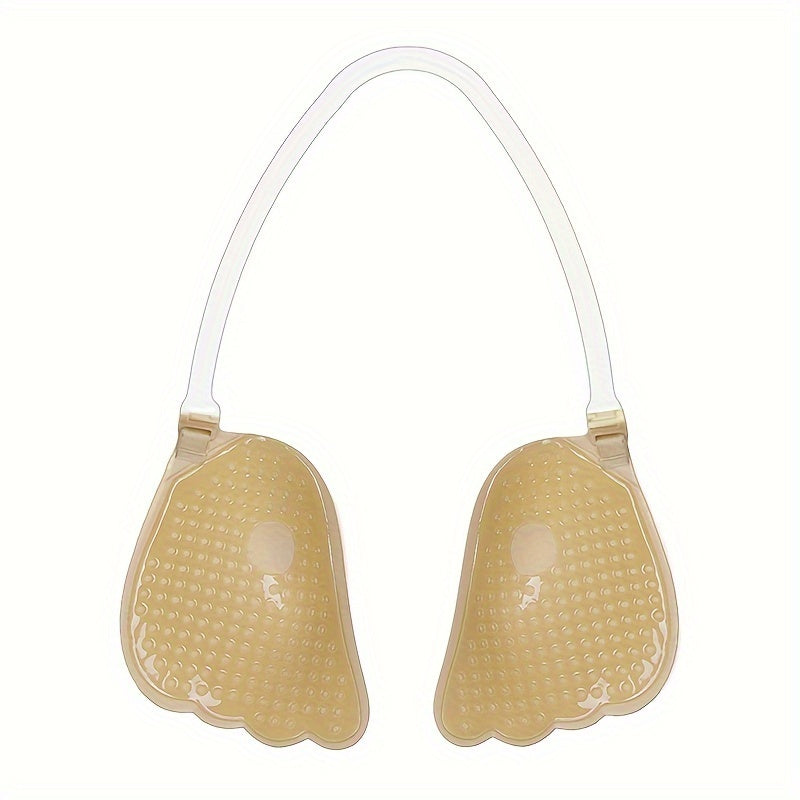 Women’s Silicone Adhesive Push-Up Bra Nude Black Strapless Backless Lift Pasties