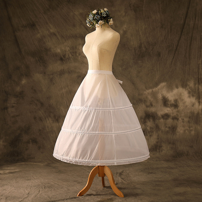 Bridal Petticoat with 3 Hoops White Tutu Skirt for Wedding Dresses Spring
