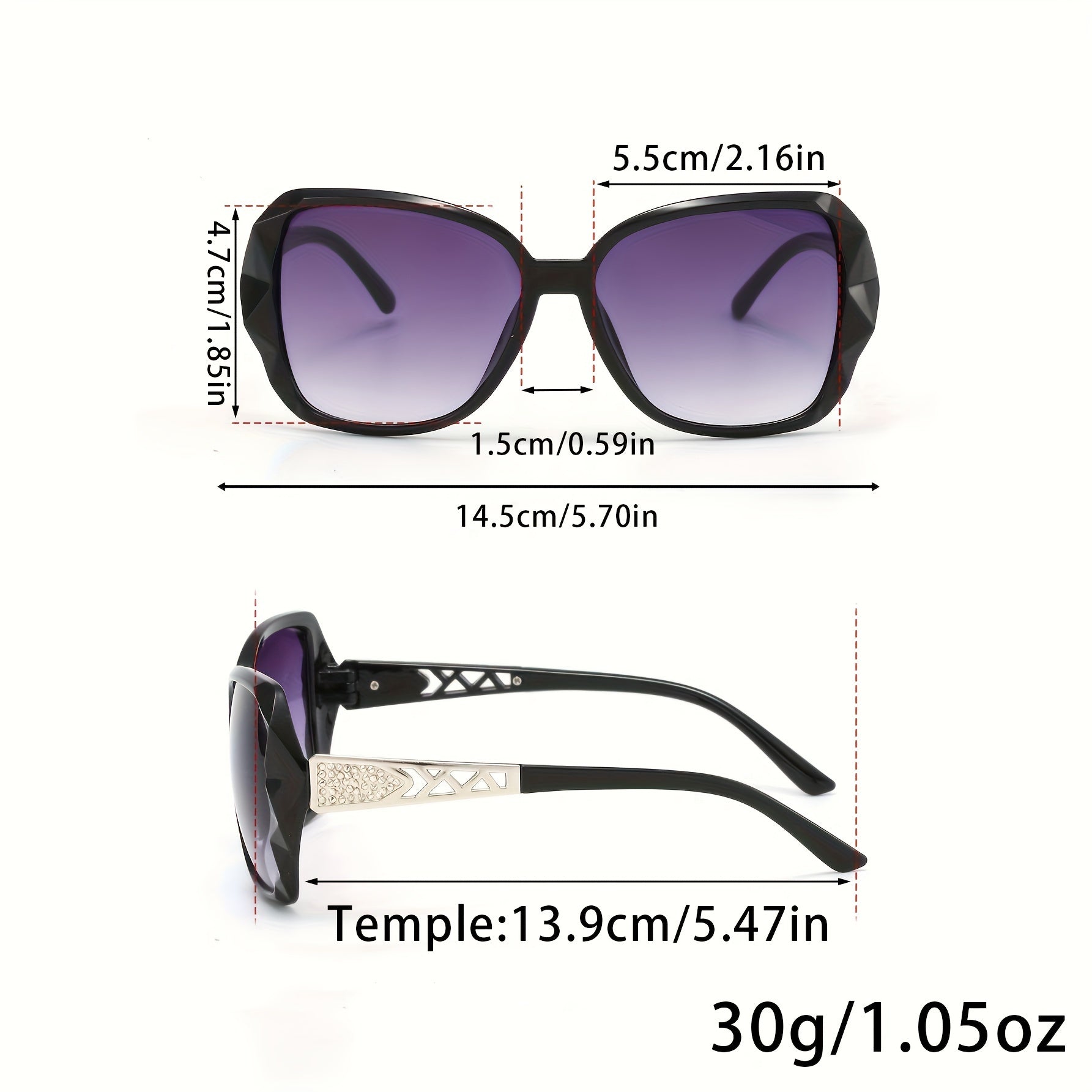 Women's Summer Sun Shades Large Oval Plastic Frame Glitter Jelly Fashion Glasses for Driving Beach