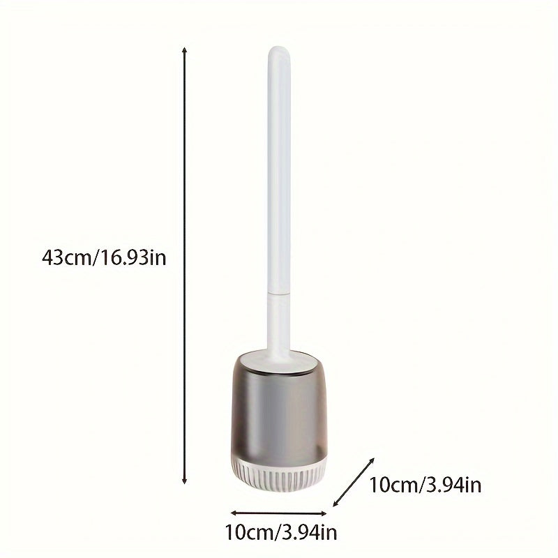 Набор туалетных щеток с силиконовой ручкой, многоразовый, настенный монтаж для уборки в ванной