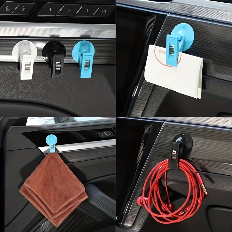 2pcs Multi-Functional Suction Cup Clips Glasses Card Holder for Car