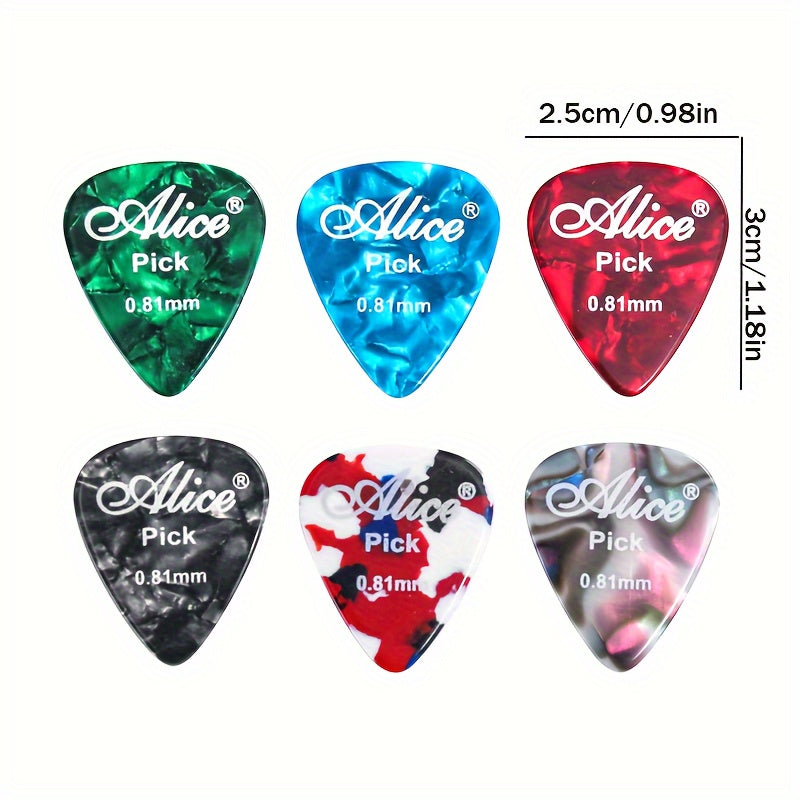 Guitar Picks Celluloid Assorted Thickness for Acoustic and Electric Guitars