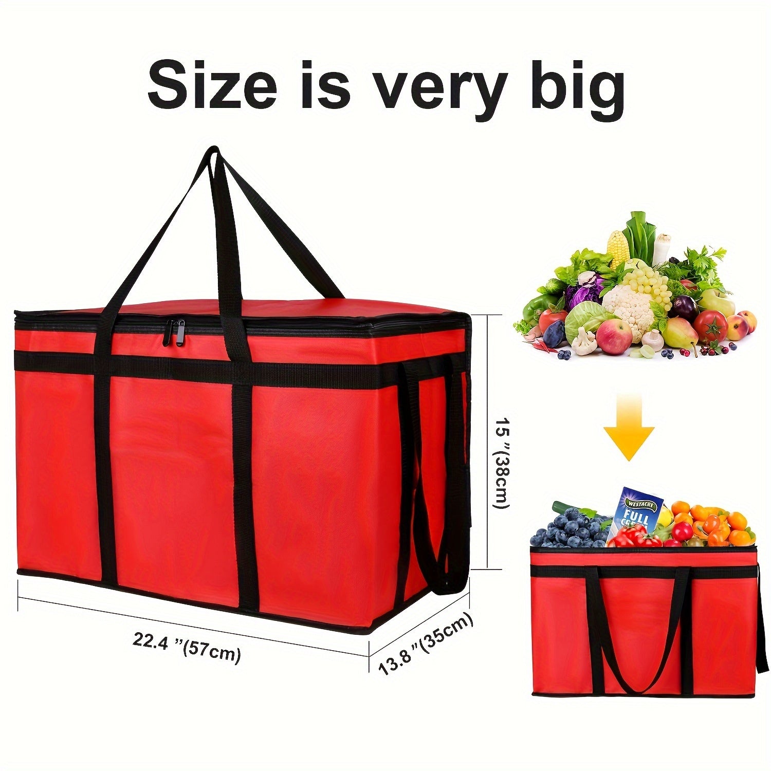 Extra-Large Insulated Delivery Bag for Catering Hot Food Thermal Bag
