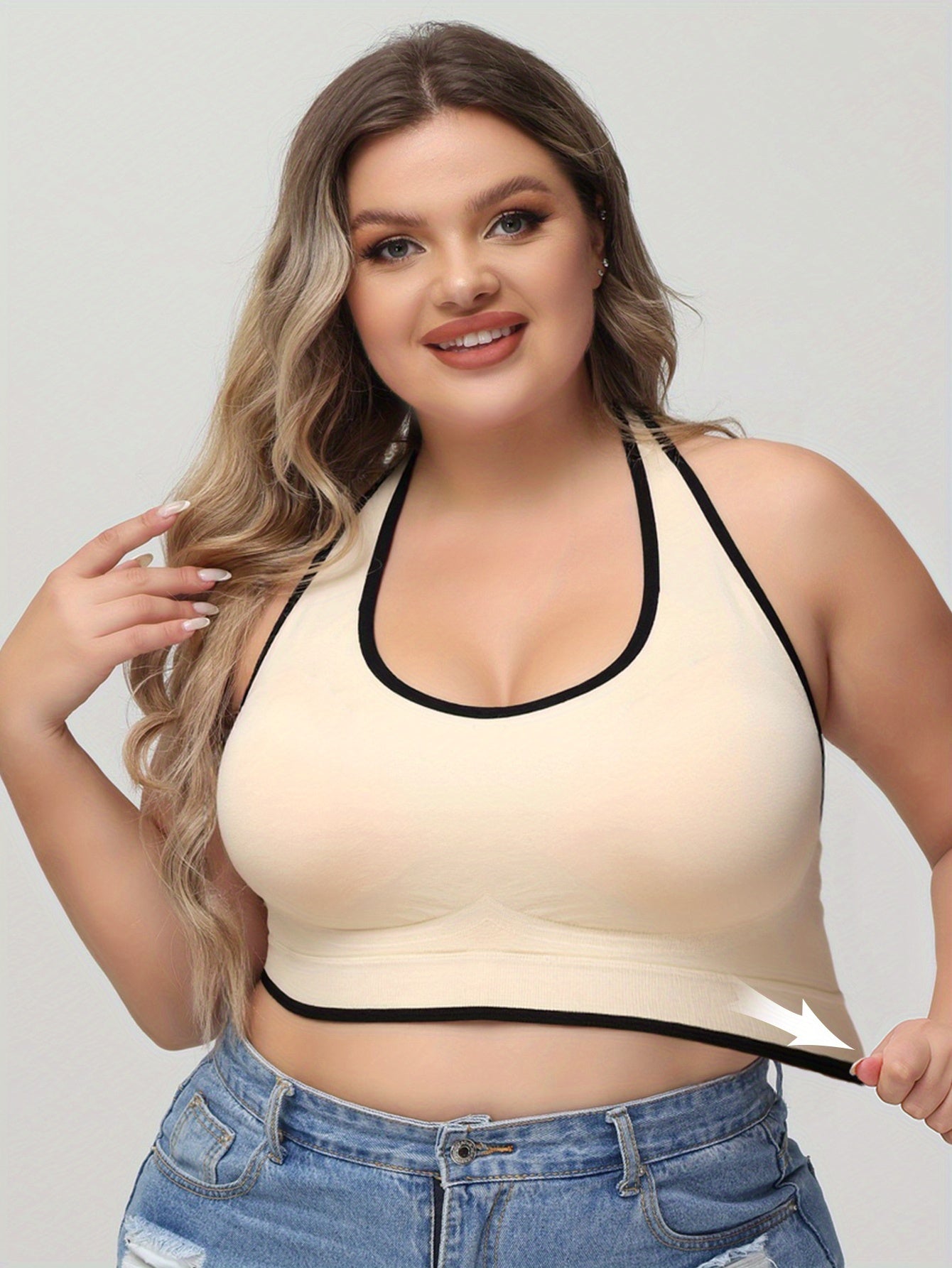 Women's Seamless Breathable Yoga Sports Bra with Chest Support