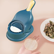 2-in-1 Dumpling and Tortilla Maker with Interchangeable Molds Blue and Yellow