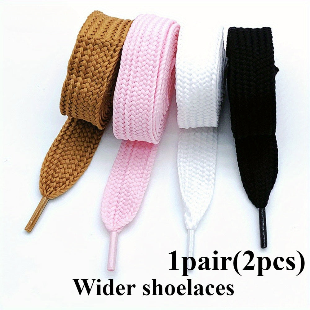 2 Pairs Polyester Spandex Shoelaces for Low and High Top Shoes