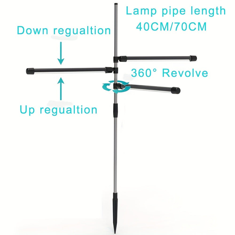 Luz de crecimiento LED para plantas de interior Espectro completo Rojo Azul Regulable USB Temporizador