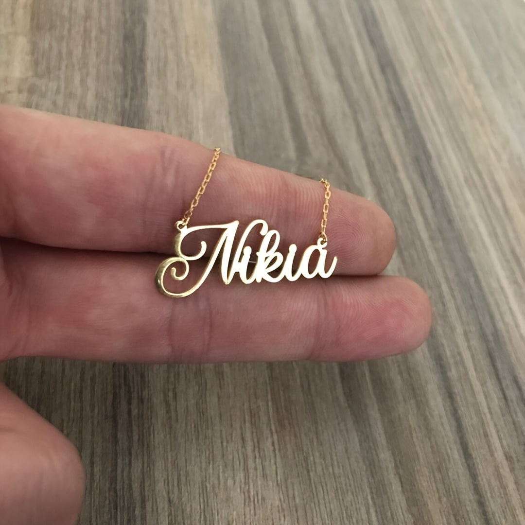 Personalized Stainless Steel Necklace for Women Custom Name Pendant Jewelry