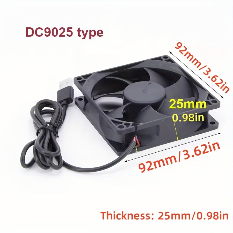 Quiet 5V USB Computer Cooling Fan for PCs CPUs Routers 5010 6010 8010