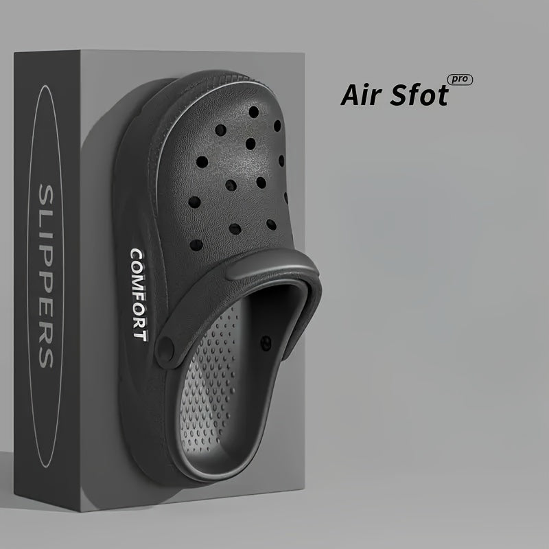 Women's EVA Clogs Slip-On Shoes Comfortable Indoor Outdoor Beige Black