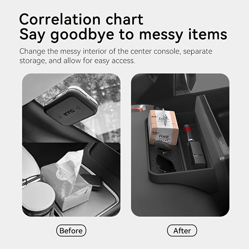 Органайзер для консоли автомобиля из силикона, черный, для хранения на панели, держатель для салфеток, подставка для телефона