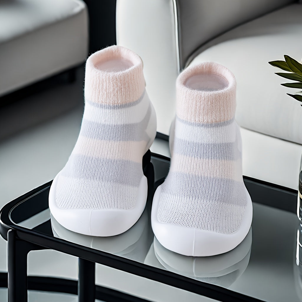 Zapatos transpirables antideslizantes para caminar con cara de animal de dibujos animados para niña y niño pequeño