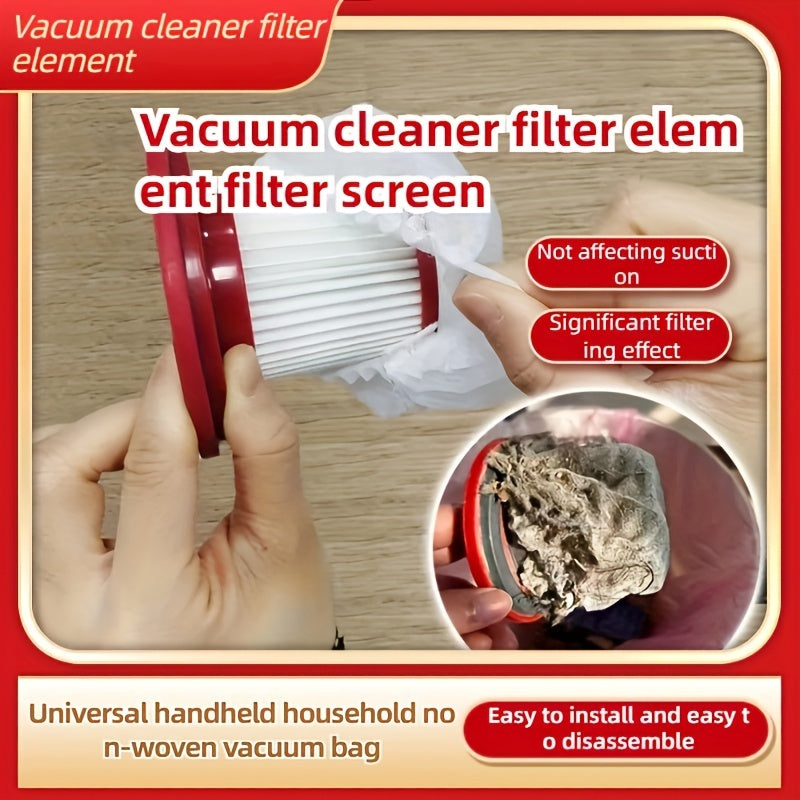 50 dona yoki 100 dona mavjud bo'lgan bir martalik changyutgich filtri elementi, universal to'qilmagan matodan tayyorlangan.