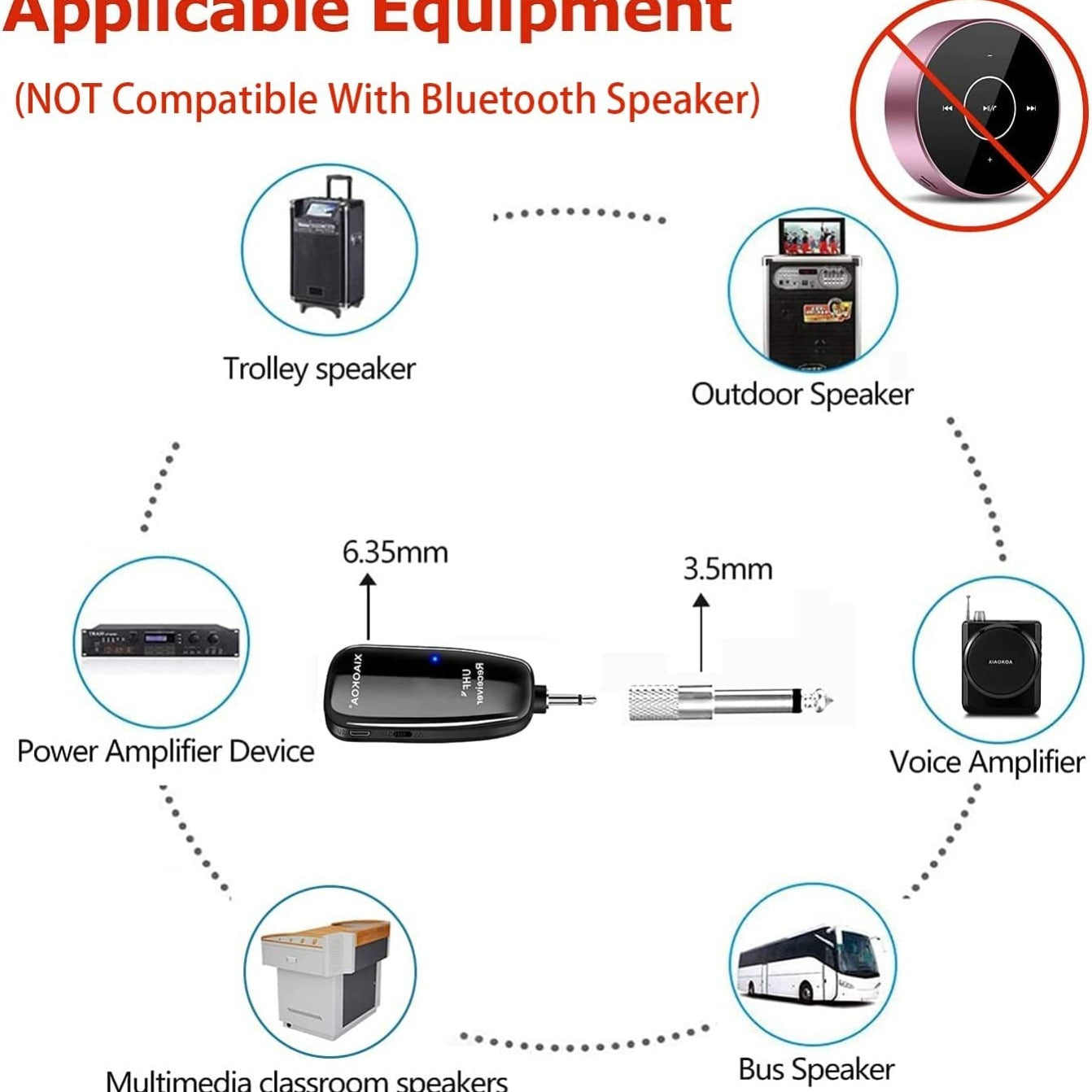 Wireless Microphone and Saxophone Transmitter Receiver for Trumpets Clarinets Cellos