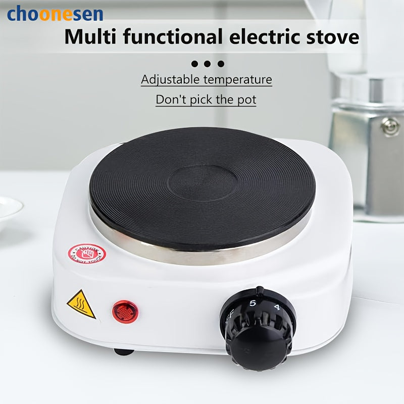 Компактная белая электрическая плита с регулируемым контролем температуры для кемпинга, путешествий и домашней готовки 220В-240В портативная