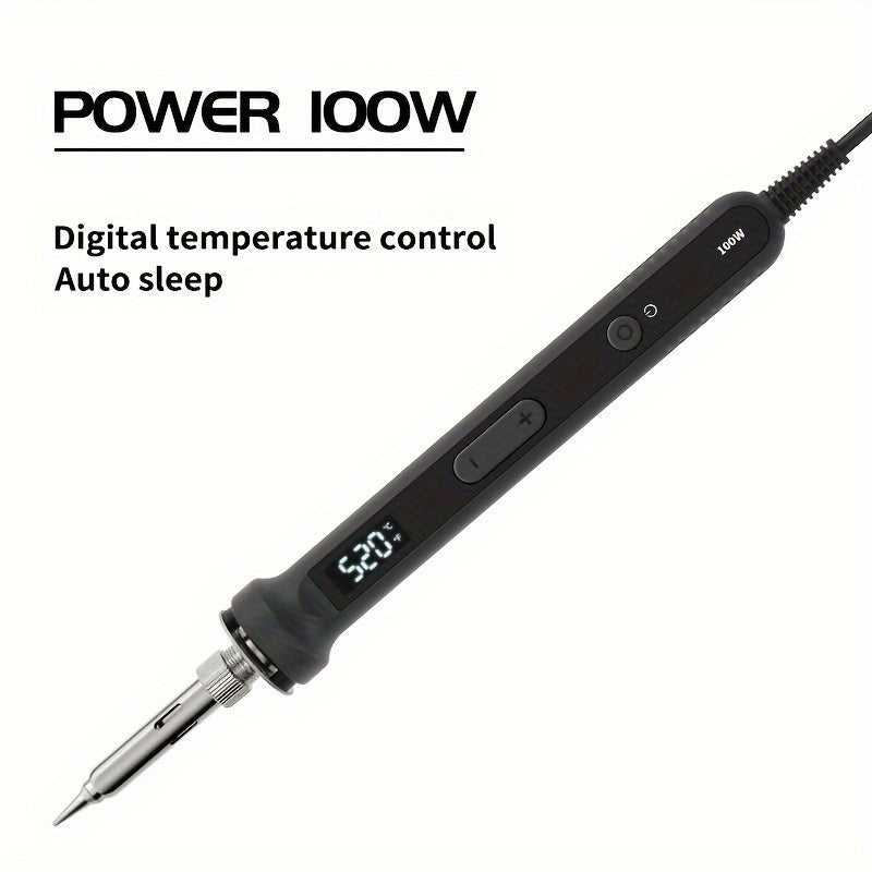 Набор из 4 цифровых паяльников с ЖК-дисплеем и регулируемой температурой 180-520°C для самостоятельных ремонтов