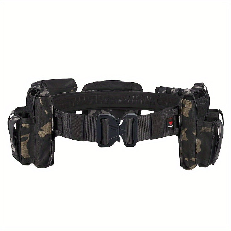 Nylon Tactical Belt with Detachable Adjustable Five-Piece Outdoor Patrol Set