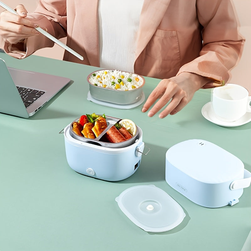 Электрический обогревающий ланч-бокс с двойной изоляцией, европейская вилка, рисоварка- пароварка