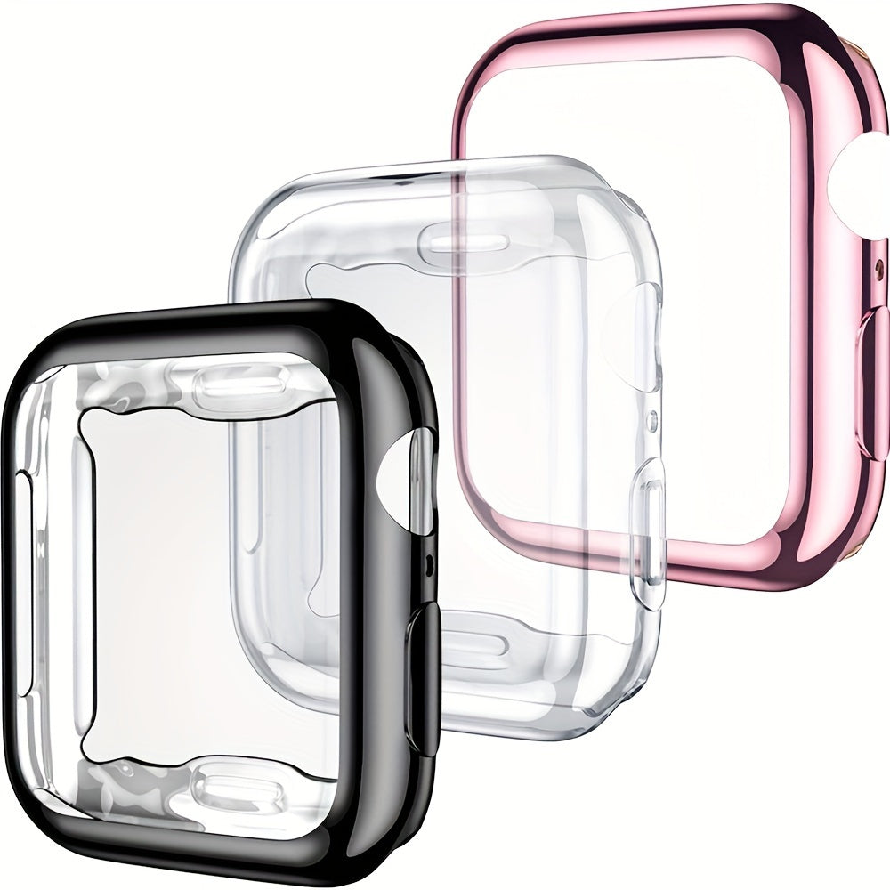 Set de funda completa de TPU para reloj inteligente para hombres y mujeres compatible con Apple Watch Series 38mm 49mm ultra delgado resistente a arañazos