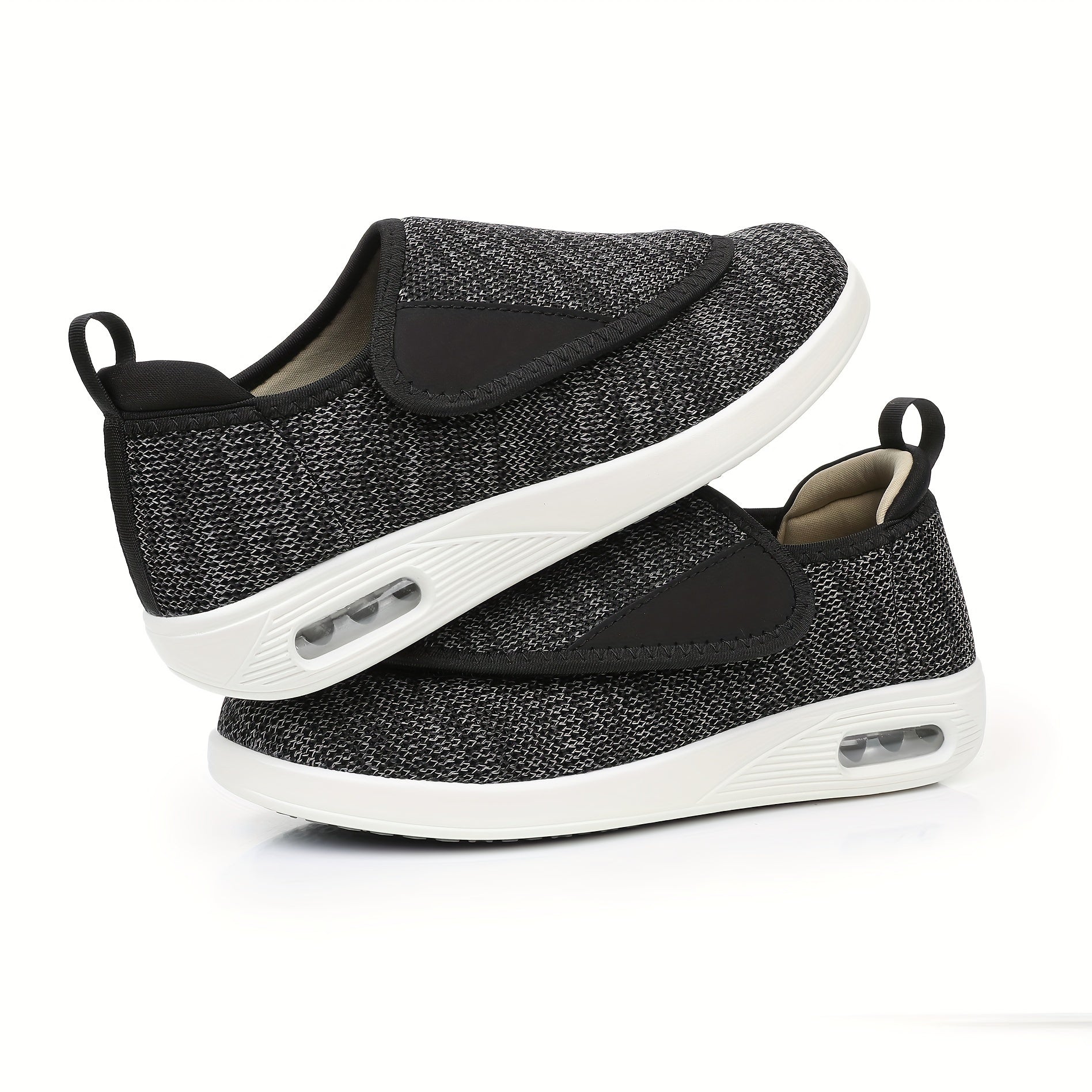 Women's Breathable Mesh Sneakers Adjustable Hook and Loop Cloth Shoes