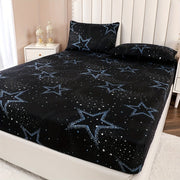Starry Sky Bedding Set Polyester Twill Fitted Sheet and Pillowcases 30-34cm