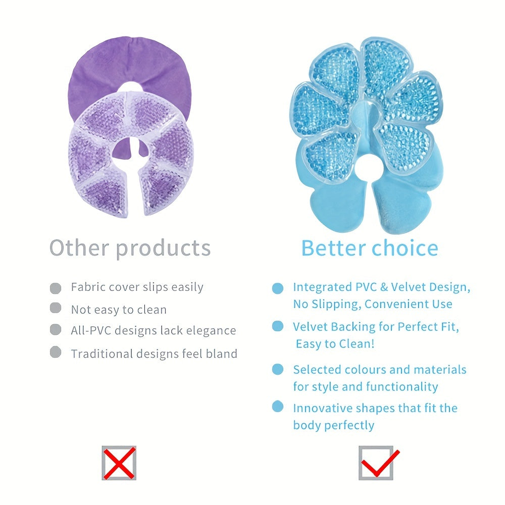 Set of 2 Hot Cold Breast Pads for Nursing Mothers PVC Breastfeeding Support