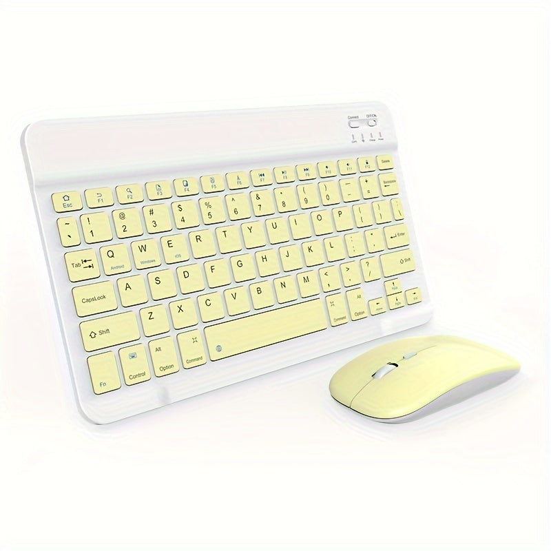Wireless Ultra-Thin Keyboard and Mouse Set for iPad Tablet and Laptop