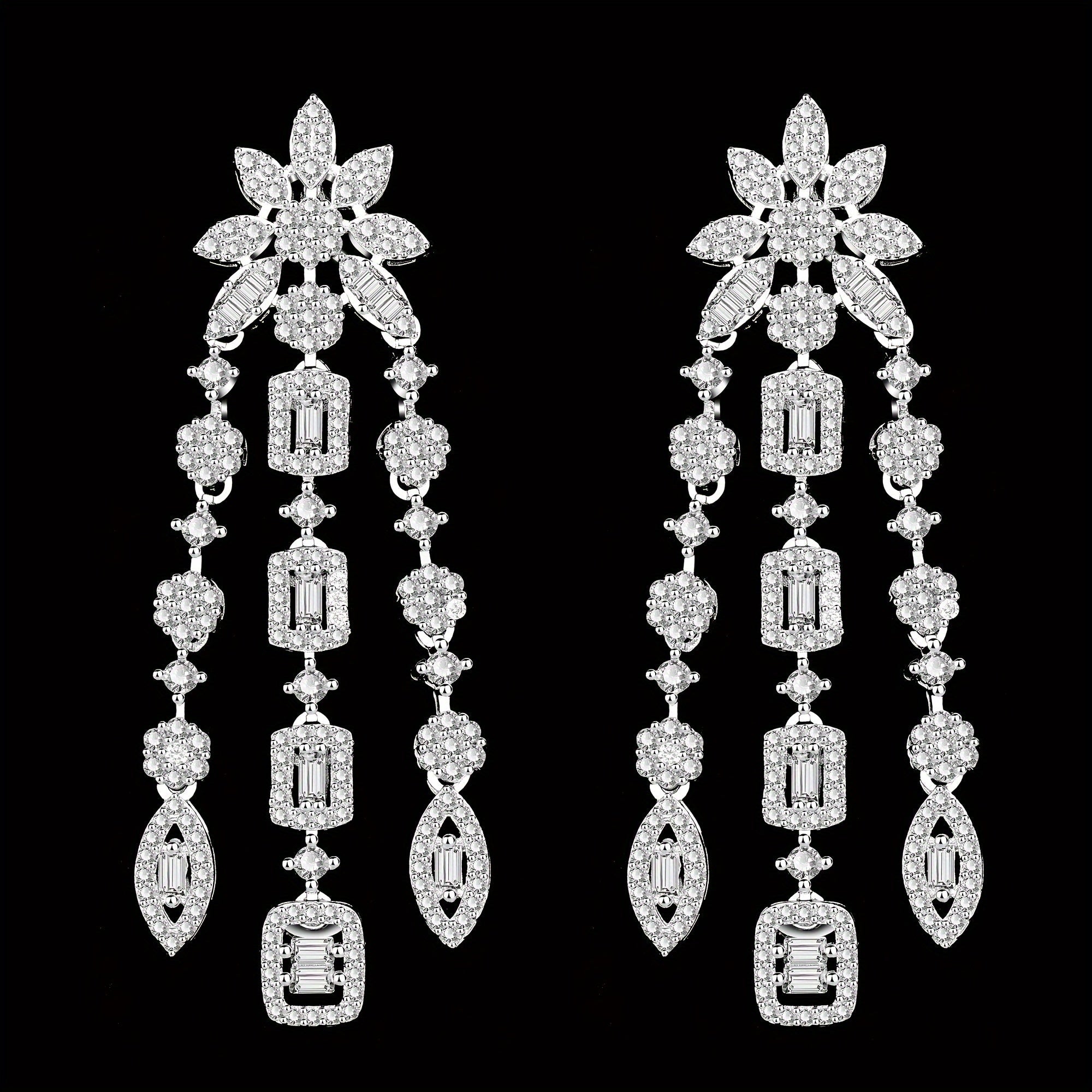 Minimalist Cubic Zirconia Wedding Jewelry Set for Women