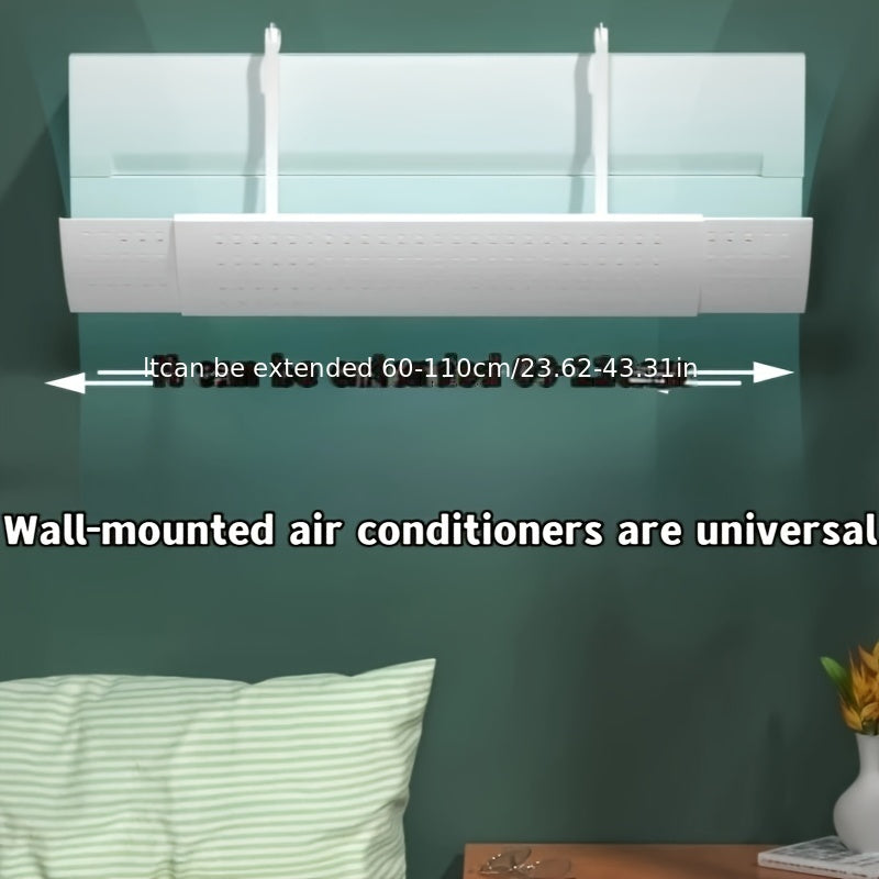 1 dona Havo Konditsioneri Old Shisha Havo Oqimi Bafli, Qoplashni Cheklash va To'g'ridan-to'g'ri Puflashdan Himoya qilish uchun, Devorga O'rnatiladigan Umumiy Havo Yo'naltiruvchi Qattiq Plita, Umumiy Havo Konditsioneri Aksessuarlar.