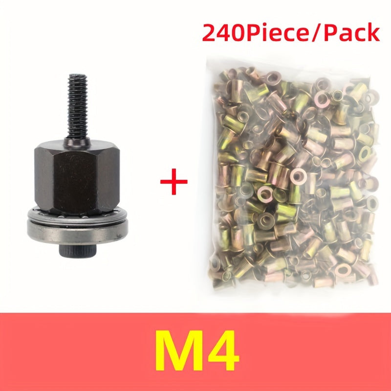 Ручной набор инструментов для заклепочных гайок для тонкой листовой металлоконструкции, электрическая заклепочная пушка DIY