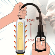 Men Penis Pump Vacuum System with Sleeves, Adjustable, Realistic Shaft