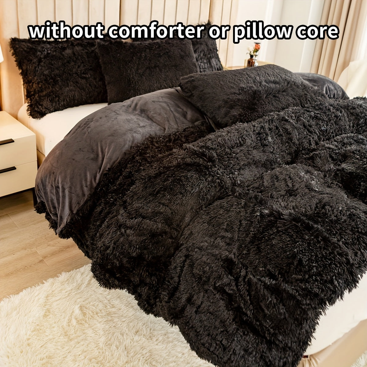 Set of 3 Pink Polyester Bedding Pieces for All Seasons Bedroom Decor